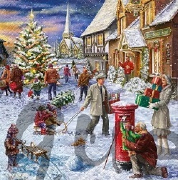 Serviette christmas postmail