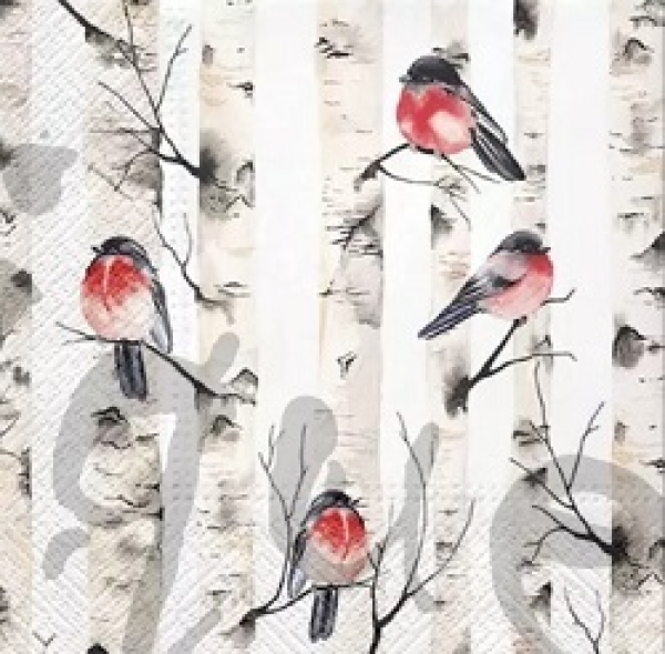 Serviette birch trees