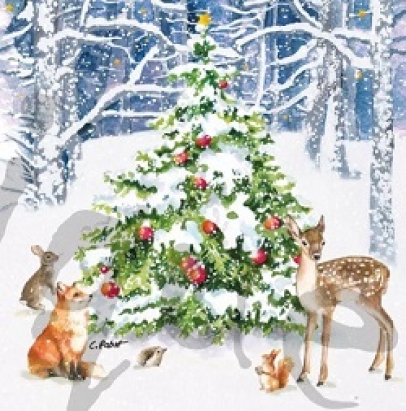 Serviette winter forest