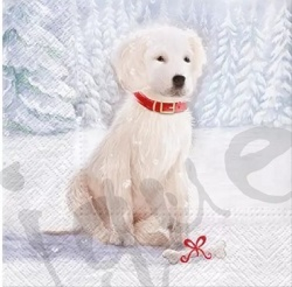 Serviette snow dog