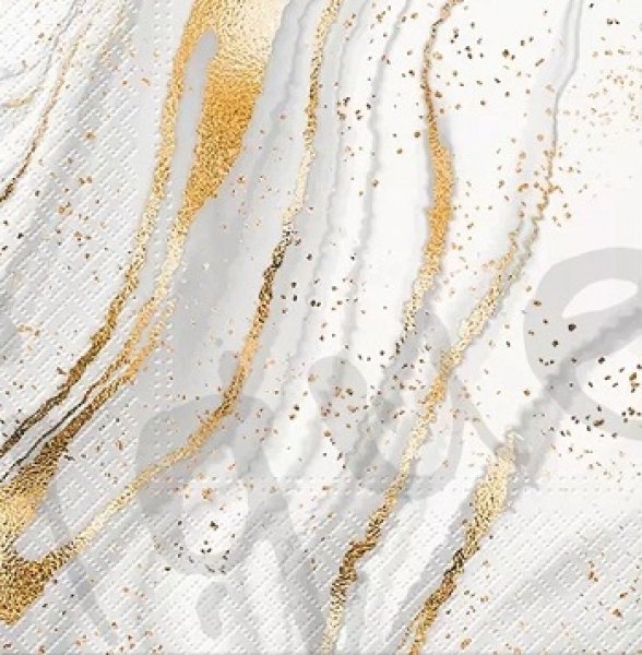 Serviette golded marble