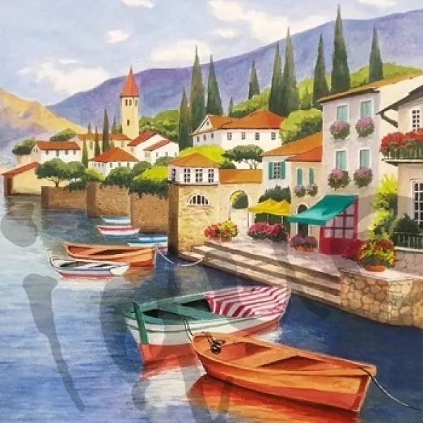 Serviette lago di como