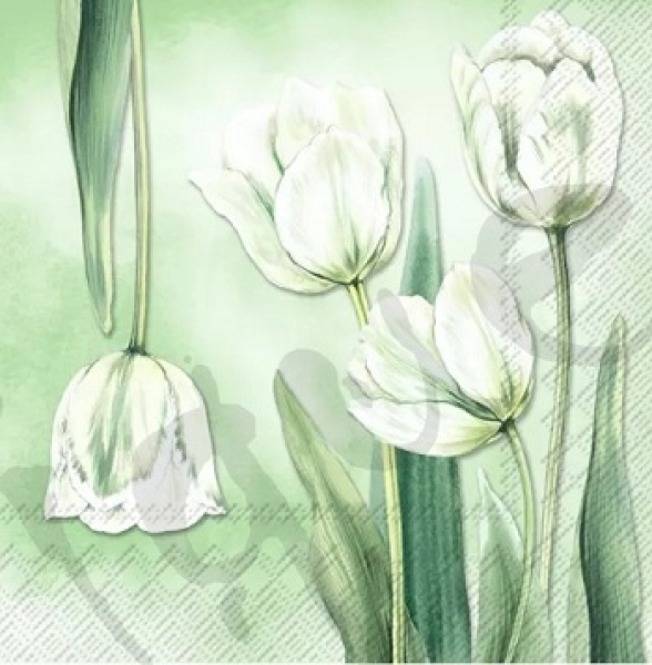 Serviette tulipana green