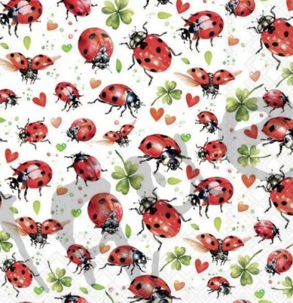 Serviette ladybug flight