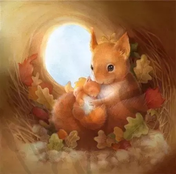 Serviette squirrel family