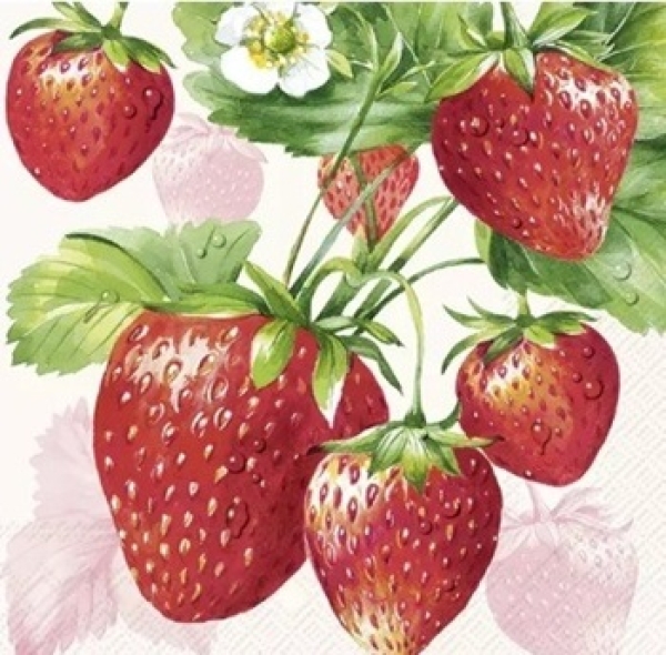 Serviette strawberry fruits