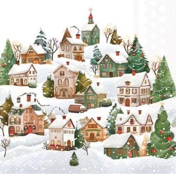 Serviette winter village