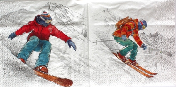 Serviette ski runs