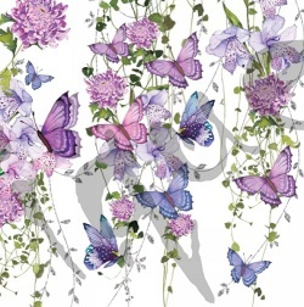 Serviette butterfly splash