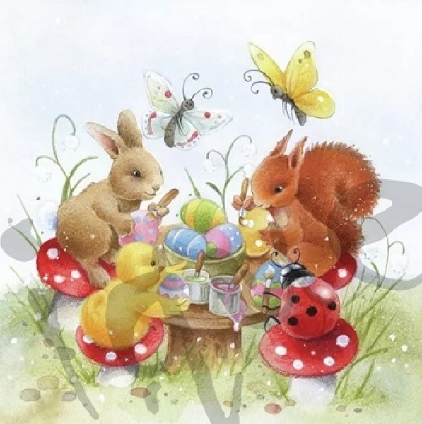 Serviette painting class