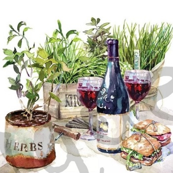 Serviette wines & herbs