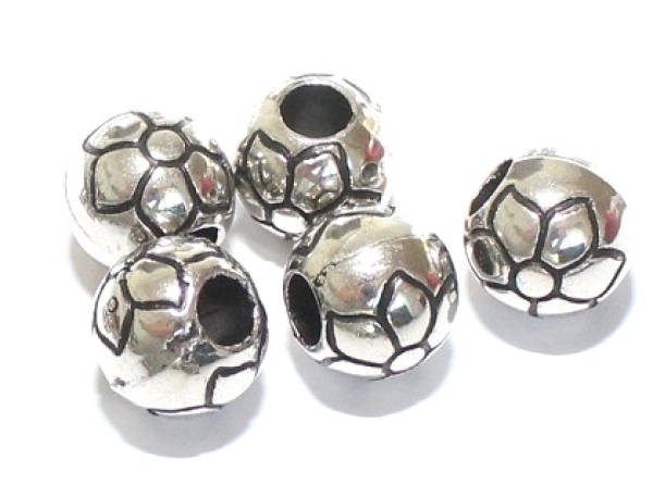 Metallperle 12mm mit Blume