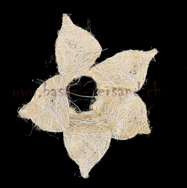 Sisal-Manschette Blume creme