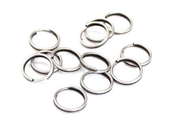 Spaltringe 9mm silber matt