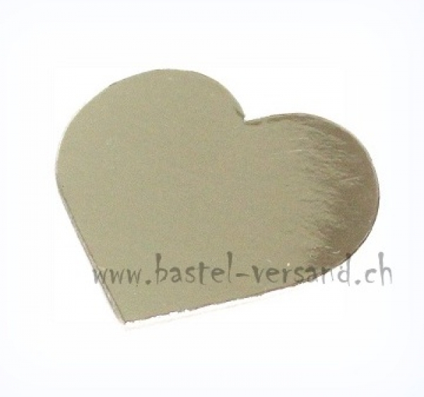 Spiegelherz 2,7cm silber