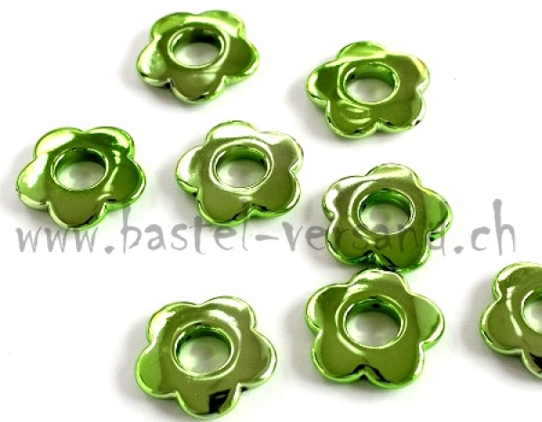 Deko Blume grün metalic