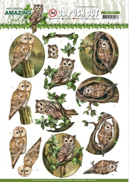 3D Stanzbogen Eulen