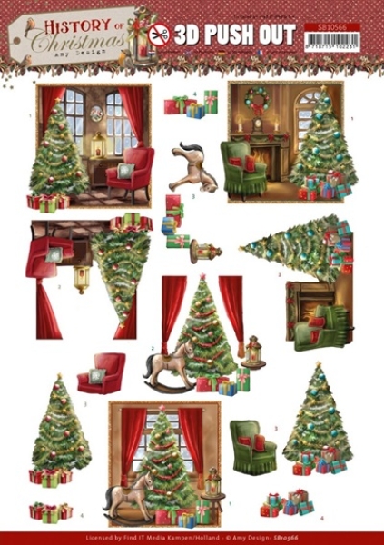 3D Stanzbogen Christmas Home