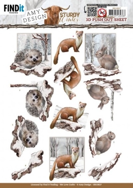 3D Stanzbogen Tiere im Wald