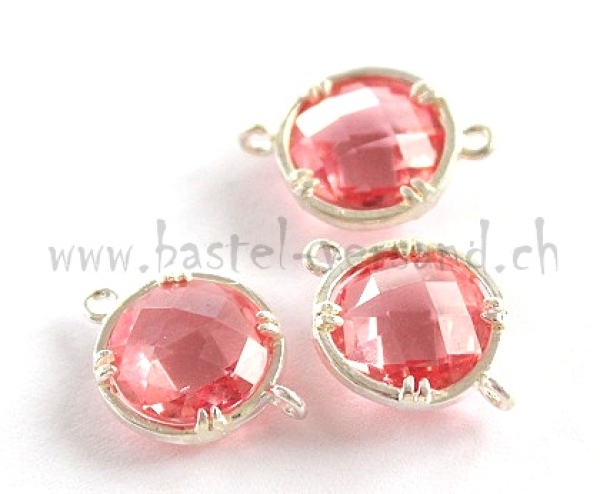 Acrylstein facettiert rosa