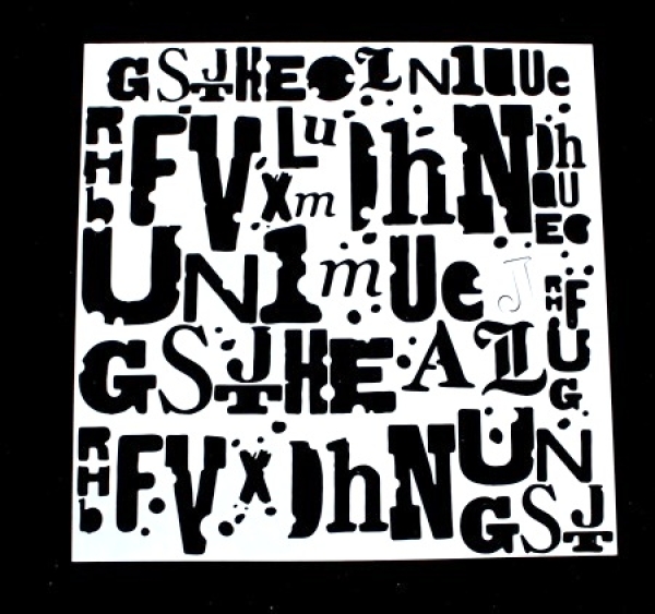 Schablone Buchstaben
