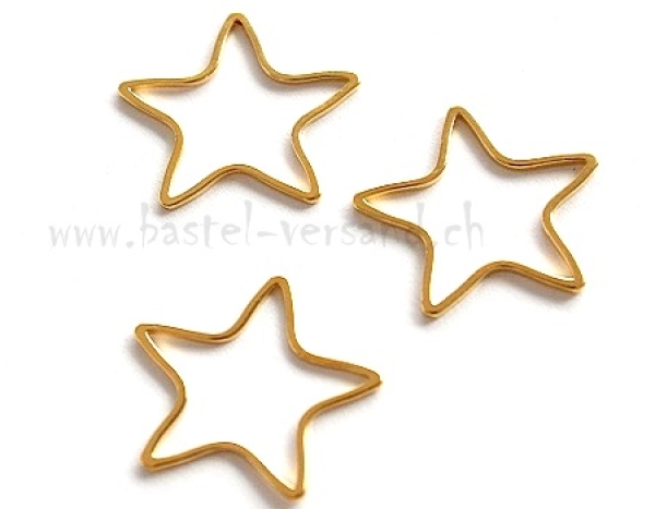 Stern Anhänger 21mm goldfarbig (1Stk.)