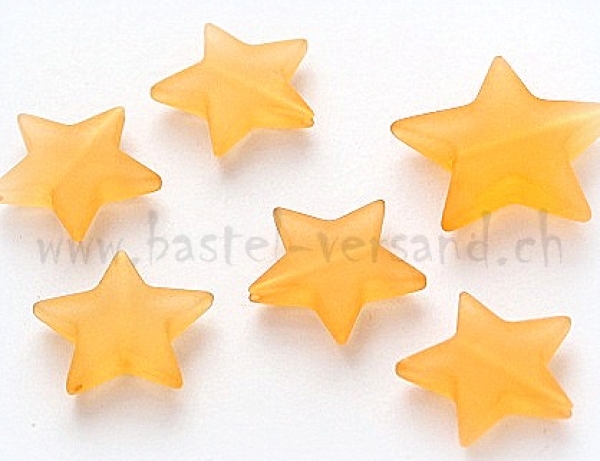 Acryl Stern gefrostet 2,1cm gelborange