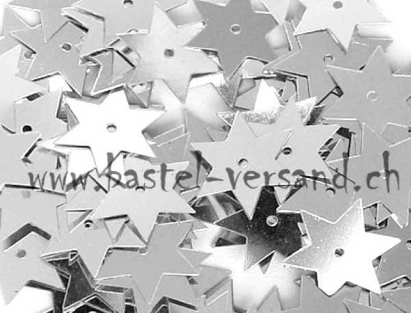 Pailletten Stern 13mm silber
