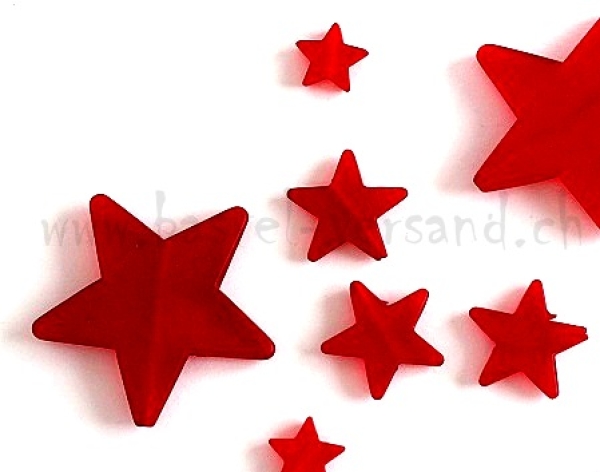 Acryl Stern rot gefrostet 2,3cm