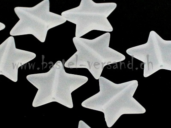 Acryl Stern gefrostet 2,1cm weiss