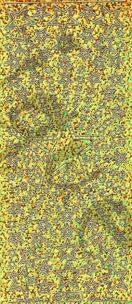 Sticker Sterne Hologramm (7050) gold