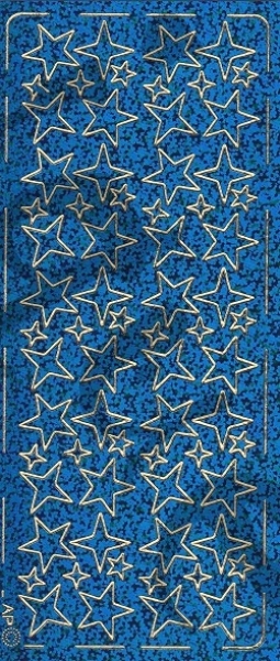 Sticker Sterne Hologramm (032) blau