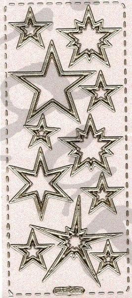 Sticker Sterne Glitter transparent (365) gold