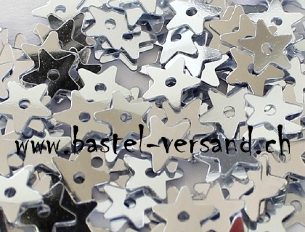 Pailletten Stern 5mm silber