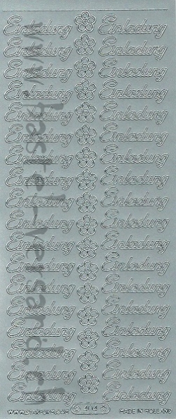 Sticker Einladung (404) silber