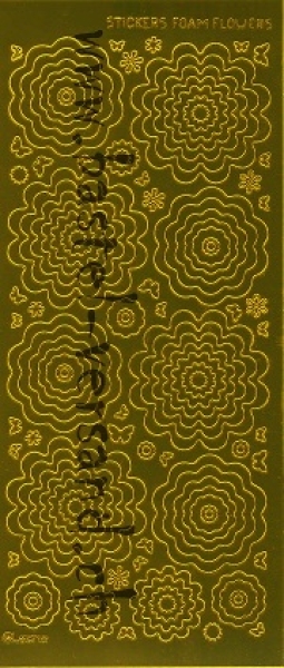 Sticker Flowers gold