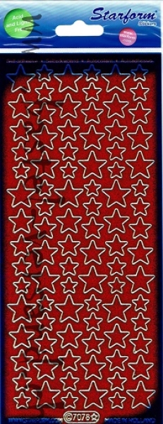 Sticker Glitter Sterne (7078) rot