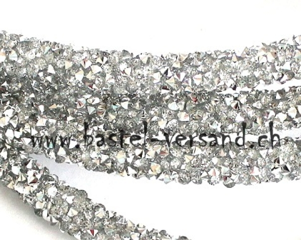 Strasskordel 7mm silber