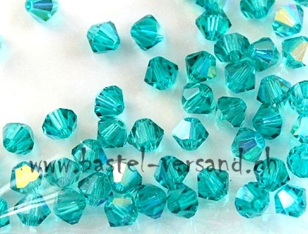 Swarovski Perlen 4mm blue zirkonia AB