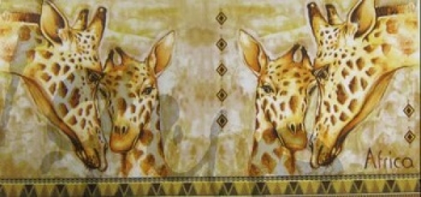 Serviette giraffe mit jungem