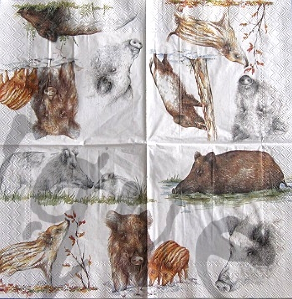 Serviette wildschweine