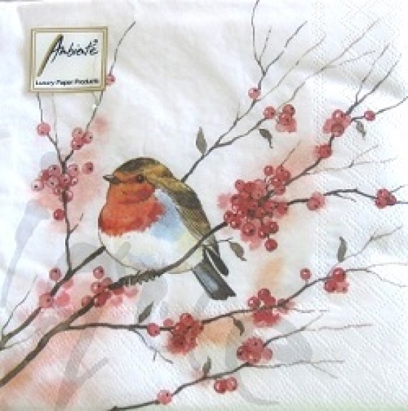 Serviette birdy robin