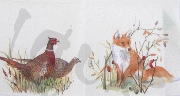 Serviette autum wildlife