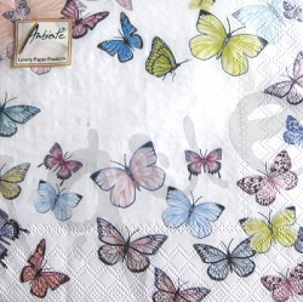 Serviette butterfly white (2Stk.)
