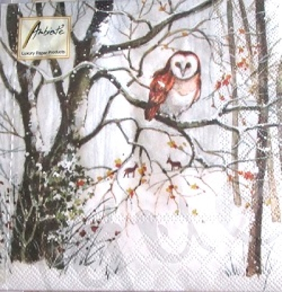 Serviette winter owl
