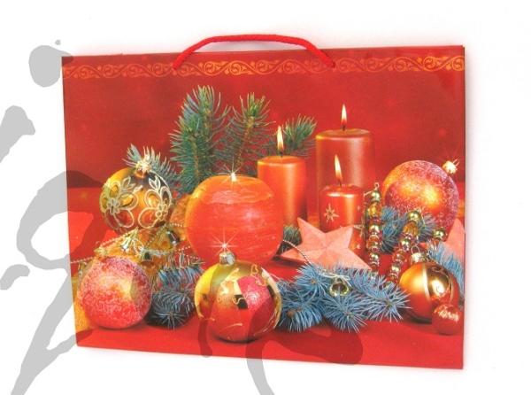 Geschenktüte Kerzen rot