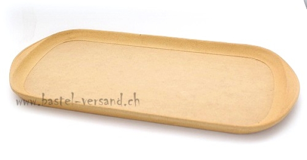 Pappmaché-Tablett / Schale oval