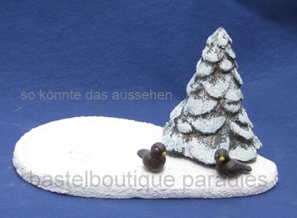 Rohkeramik Tanne mit Basis