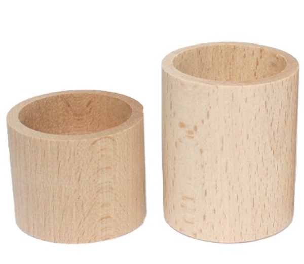 Holz-Teelichthalter rund (4Stk.)