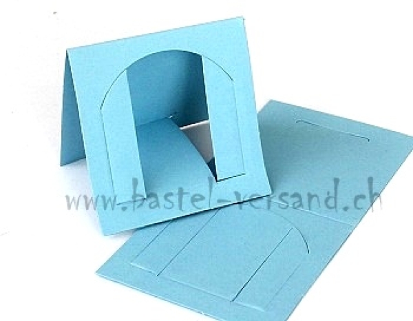 Tischkarte Aufsteller "Tor" (klein) hellblau
